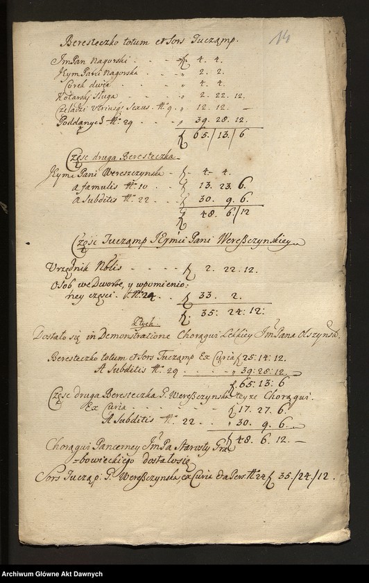image.from.unit.number "Zbiór pism rozmaitych Wydziału Wojskowego tyczących, w. XVI - XVIII"