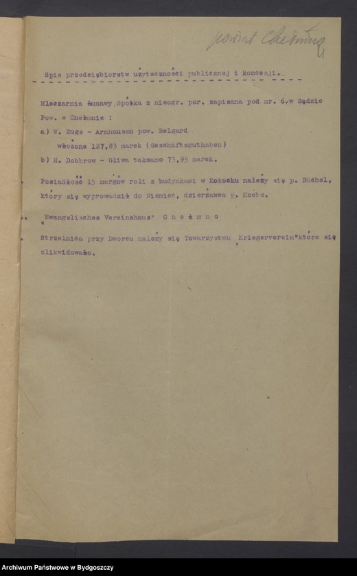 image.from.unit.number "Prawa i udziały w myśl art. 260 Wersalskiego Traktatu Pokoju"