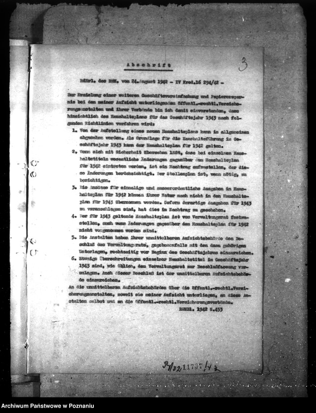 Obraz 7 z jednostki "Haushaltspläne der Posenschen Feuer- und Lebensversicherung"