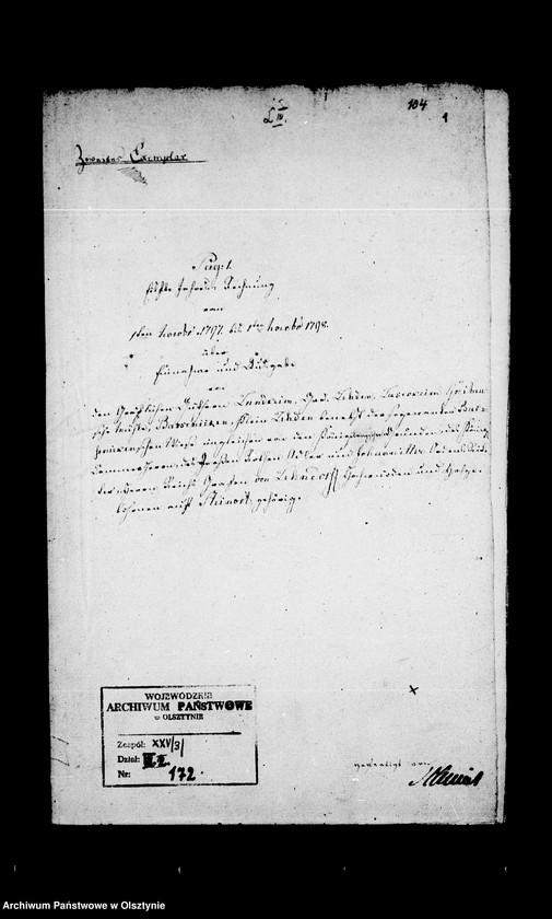 image.from.unit.number "Zweites Exemplar der Elften Jahres- Rechnung über Einnahme u. Ausgabe der Güter Landkeim"