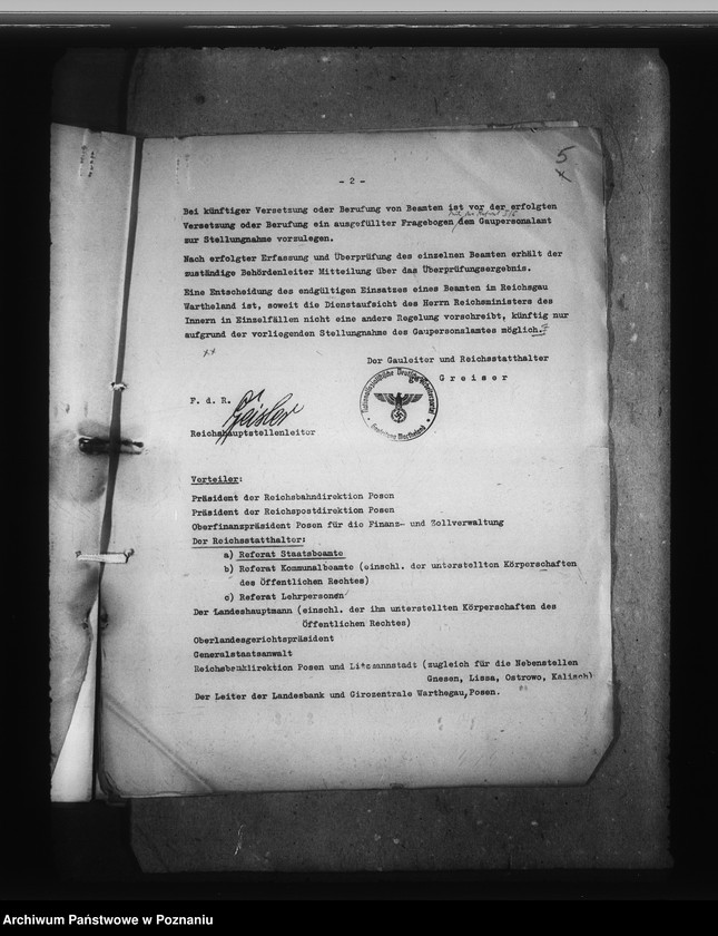 Obraz 9 z jednostki "Erfassung und Überprüfung der Beamten"