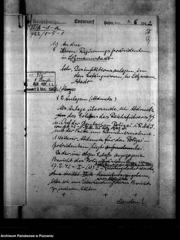 Obraz 14 z jednostki "Polizeigefängnisse - Litzmannstadt. Kutlausungsanlagen. Robert- Koch- Strasse, Radegast"