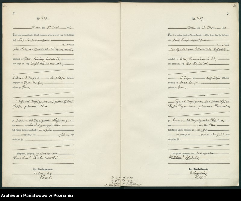 Obraz 13 z jednostki "Księga miejscowa zgonów tom II [Rejestr główny zgonów]"