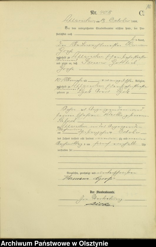 image.from.unit.number "Sterbe-Haupt-Register Tom II,Nr 400 - 529"