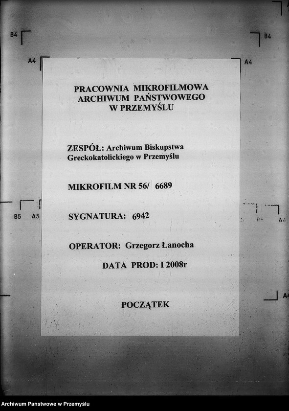 Obraz 1 z jednostki "[Kopie ksiąg metrykalnych parafii Wysowa z filią Blechnarka (dekanat Gorlice)]"