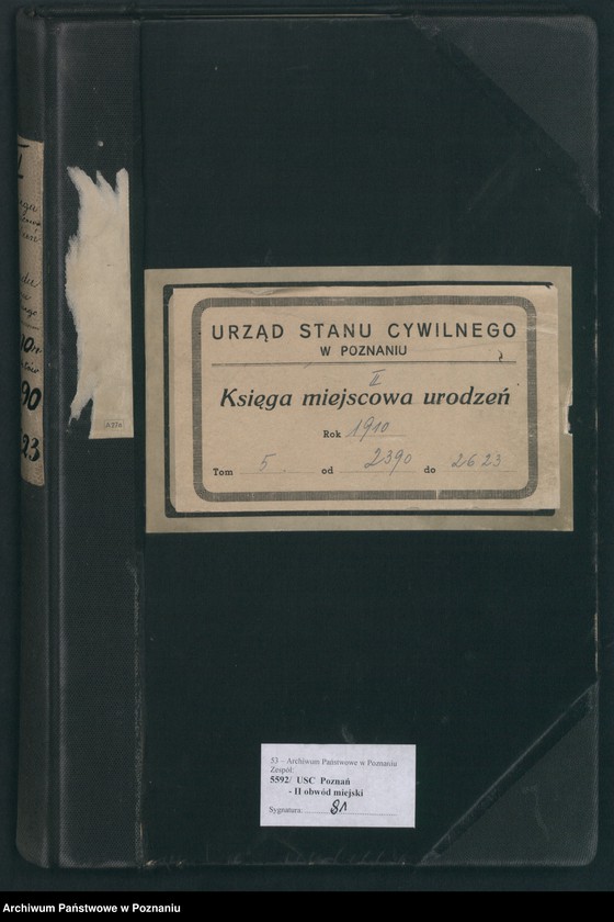 Obraz 2 z jednostki "Księga miejscowa urodzeń tom V [Rejestr główny urodzeń]"