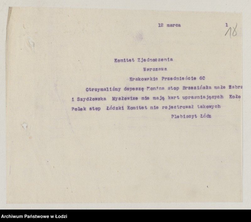 Obraz 20 z jednostki "[Telegramy]"