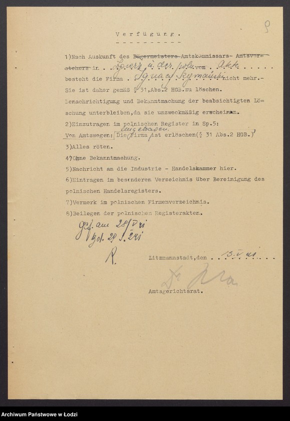 Obraz 11 z jednostki "Ignacy Szymański – sklep rzeźniczy. Zgierz"