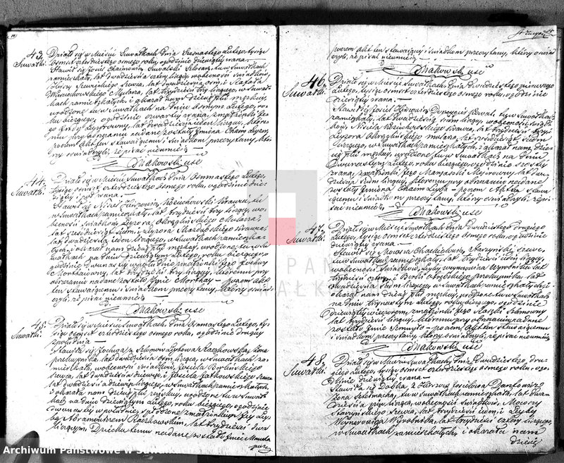 image.from.unit.number "Duplikat. Akta Urzędnika Stanu Cwilnego Wyznań Niechrześcijańskich Okręgu Suwalskiego i Jeleniewskiego Urodzonych, Zaślubionych i Zmarłych na rok 1848"