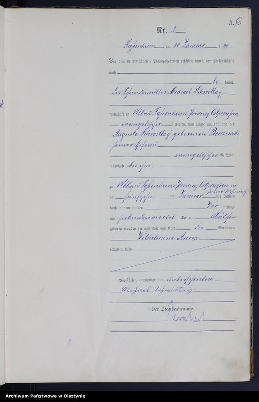 image.from.unit.number "Geburts-Haupt-Register Nr 1 - 69"