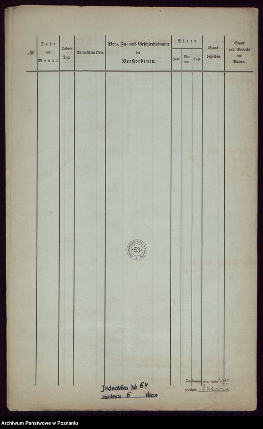 Obraz 6 z jednostki "Todtenregister"