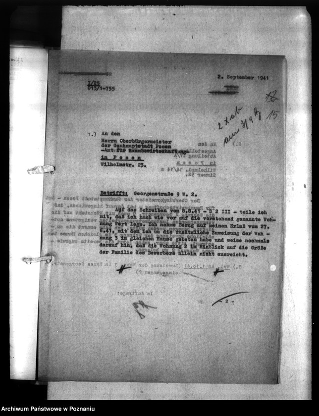 Obraz 19 z jednostki "Wohnungszuweisungen für Deutsche. Verdrängung der Polen."