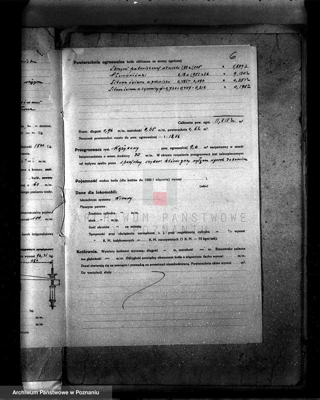 Obraz 10 z jednostki "Majętność Góra pow. jarociński, własność Fischer von Mollard nr fabr. kotła 20006 nr woj. kotła 92"