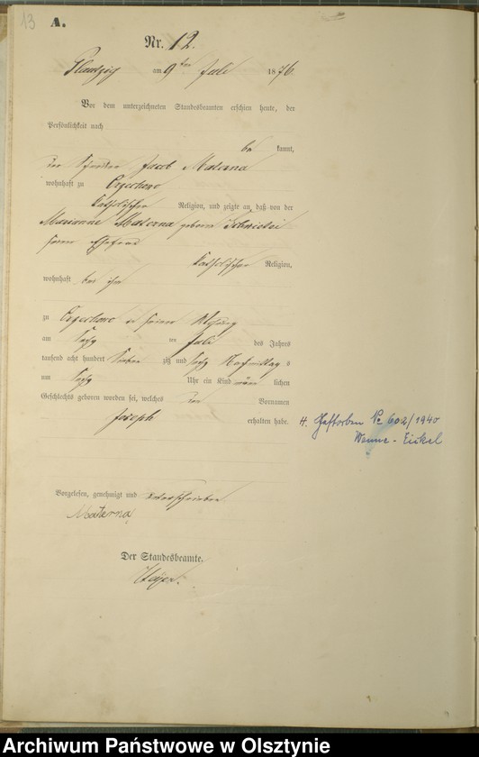 image.from.unit.number "Geburts-Haupt-Register Nr 1 - 21"