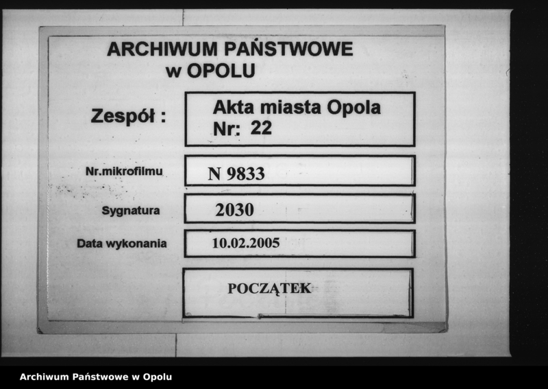 Obraz 1 z jednostki "Acta des Magistrats zu Oppeln von Anstellung der Saltz Inspectors und Saltzbeamten"
