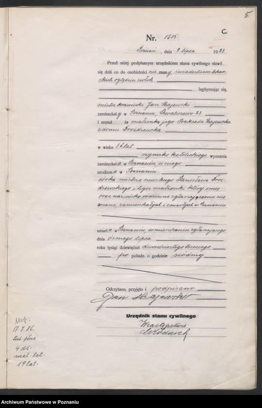 image.from.unit.number "Księga miejscowa zgonów tom III [Rejestr główny zgonów]"