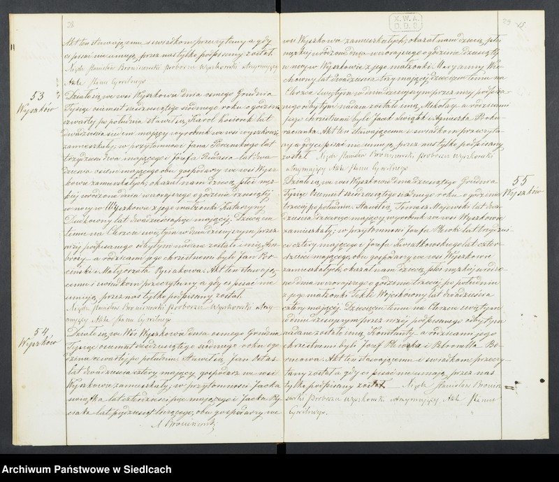 Obraz 18 z jednostki "Akta urodzeń, małżeństw, zgonów"