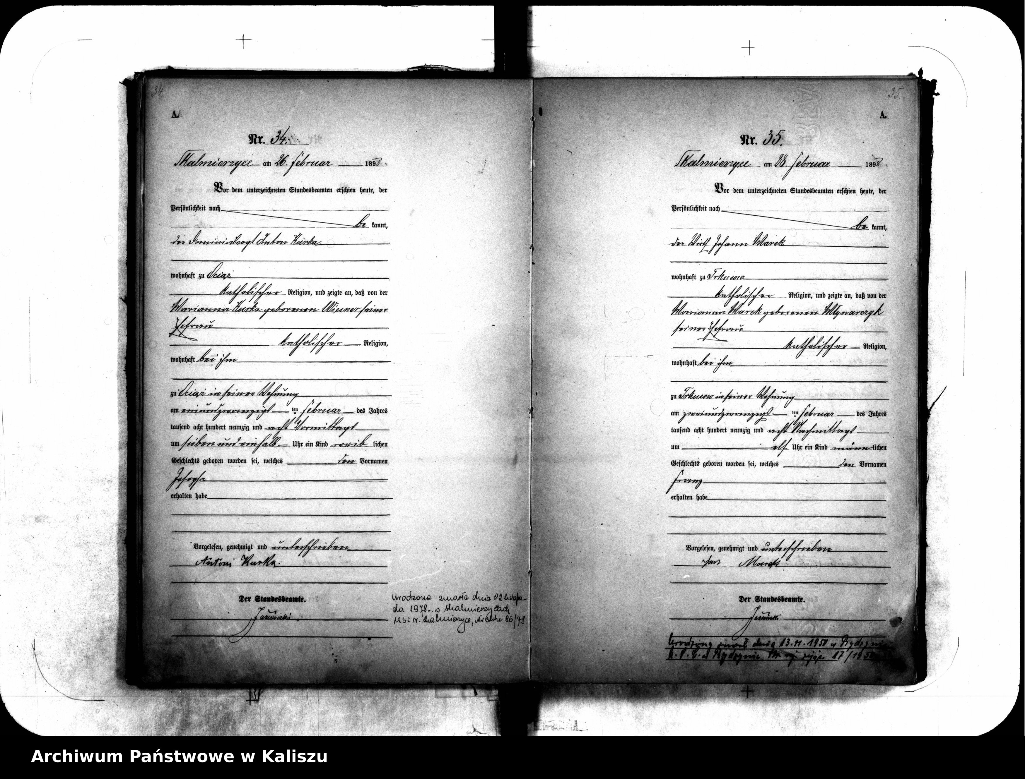 Skan z jednostki: [Księga urodzeń]