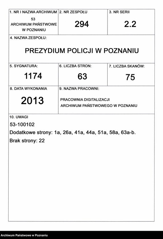 Obraz 1 z jednostki "A. betr. die polnische Emigrantin Marie von Uminska"