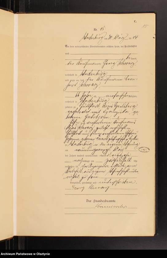 image.from.unit.number "Sterbe-Haupt-Register Nr 1 - 91"