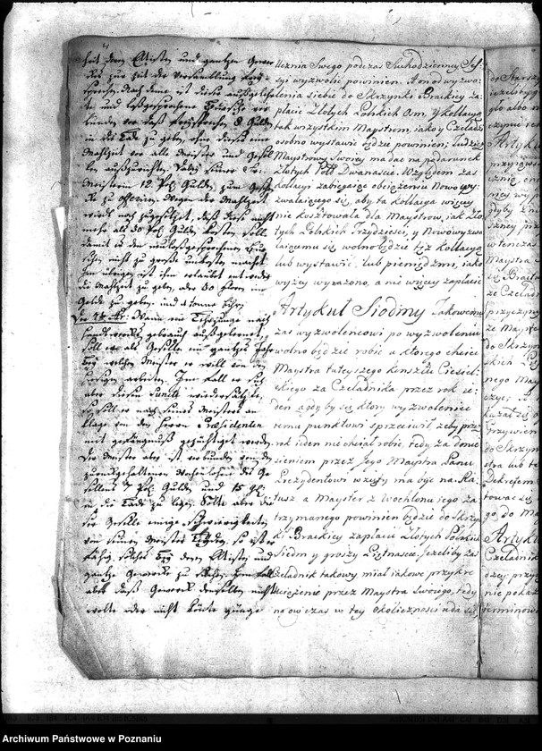 Obraz 8 z jednostki "C. Władze miejskie Poznania zatwierdzają cechowi cieśli poznańskich artykuły statutowe."