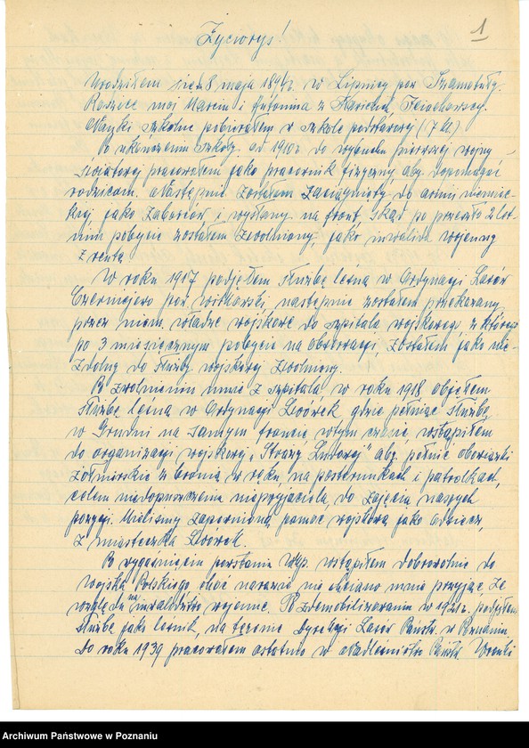 Obraz 13 z jednostki "Życiorysy powstańców wielkopolskich: I."