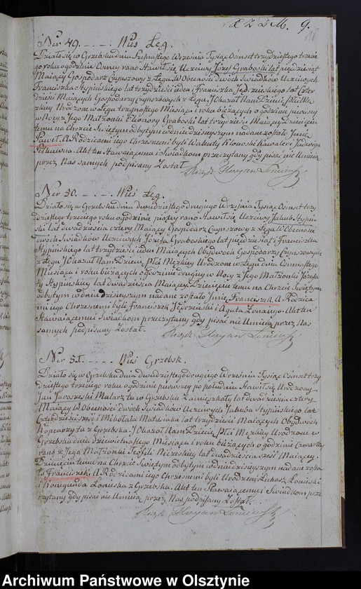 image.from.unit.number "Duplicat Urodzenia, Zaślubienia i Zeyścia Parafii Grzebsk z roku 1833-go"