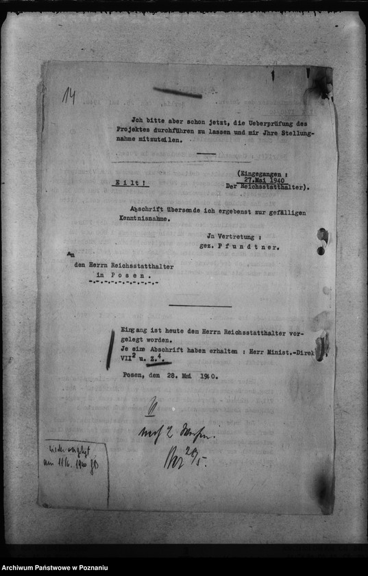 Obraz 18 z jednostki "Umbau des Schlosses Posen"