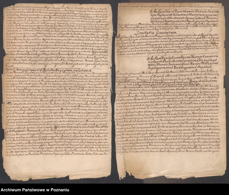 Obraz 9 z jednostki "Prothocollum nobilis officii consularis civitatis SR.Mtis Posnaniae."