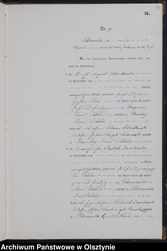 image.from.unit.number "Heiraths-Neben-Register Nr 1 - 20"