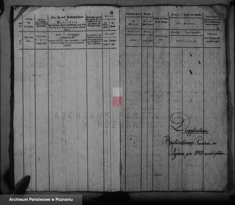 Obraz 6 z jednostki "Duplikat baptisatorum, copulatorum, mortuorum"