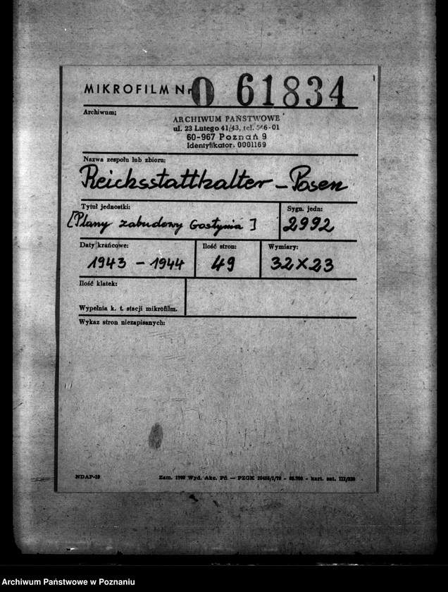 Obraz 2 z jednostki "Plany zabudowy Gostynia"