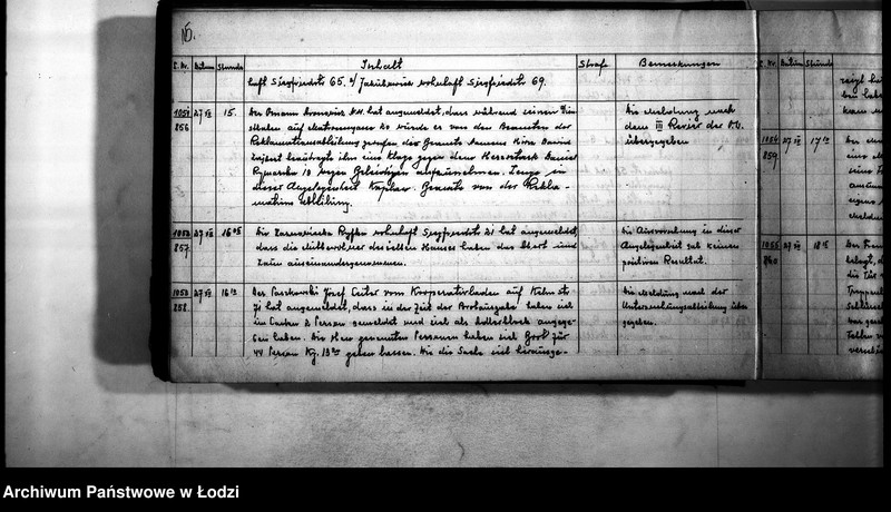 Obraz 17 z jednostki "Meldungs-Buch [Meldunki o wypadkach, przekroczeniach na terenie IV rewiru, o wymierzonych karach]"