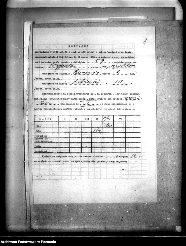 Obraz 5 z jednostki "Operat szacunkowy majątku Topola powiatu wyrzyskiego"