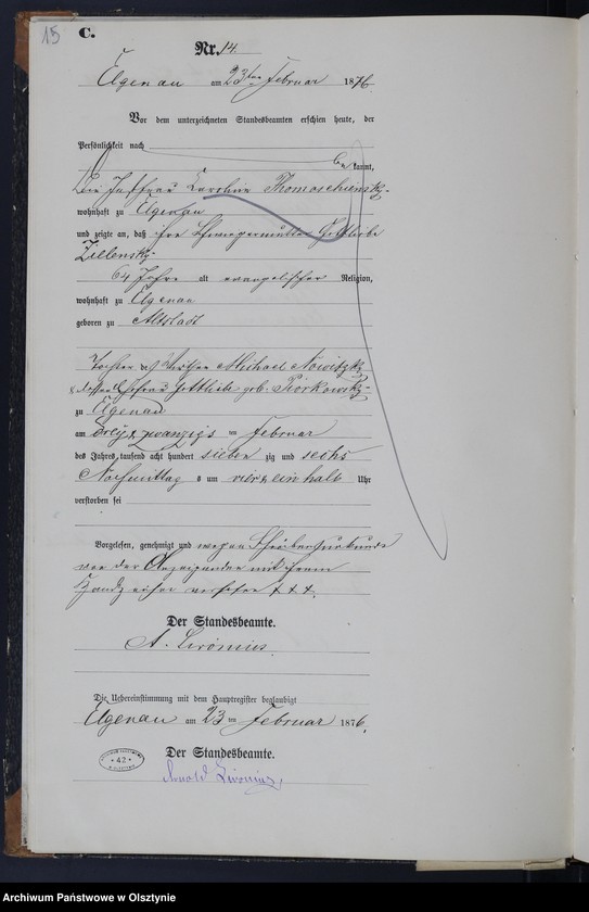 image.from.unit.number "Sterbe-Neben-Register Nr 1 - 65"