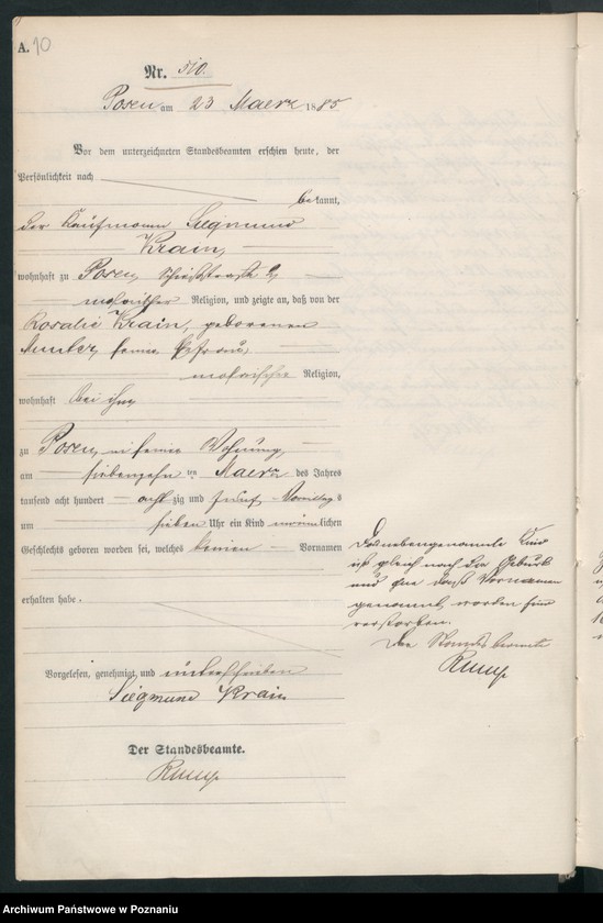 Obraz 13 z jednostki "Księga urodzeń t. II"