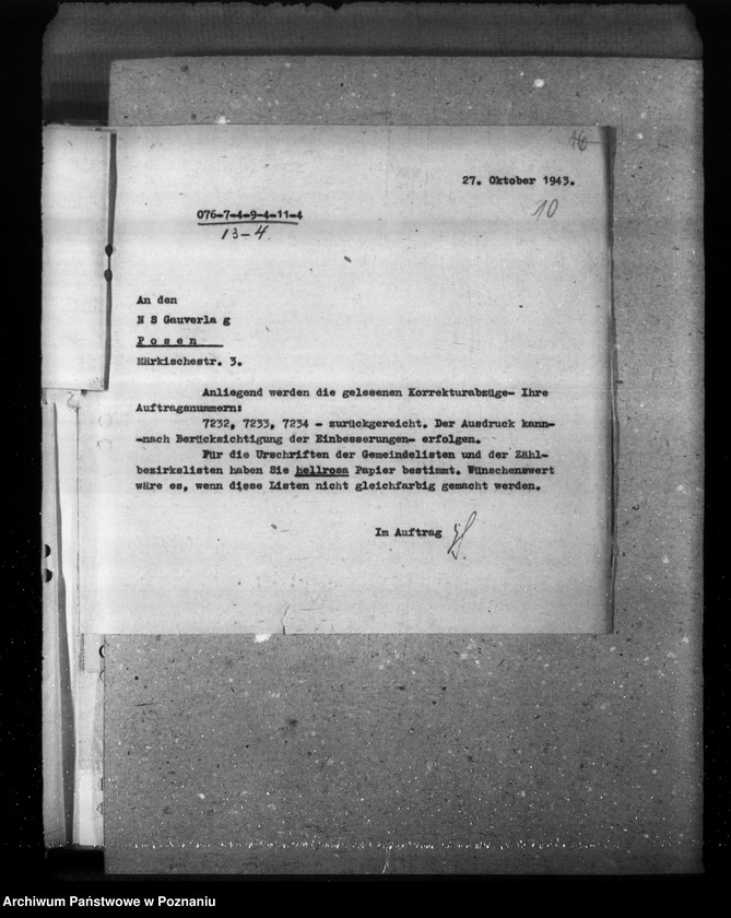 Obraz 15 z jednostki "Korespondencja, formularze i zestawienia wyników w zwiazku ze spisem bydła"