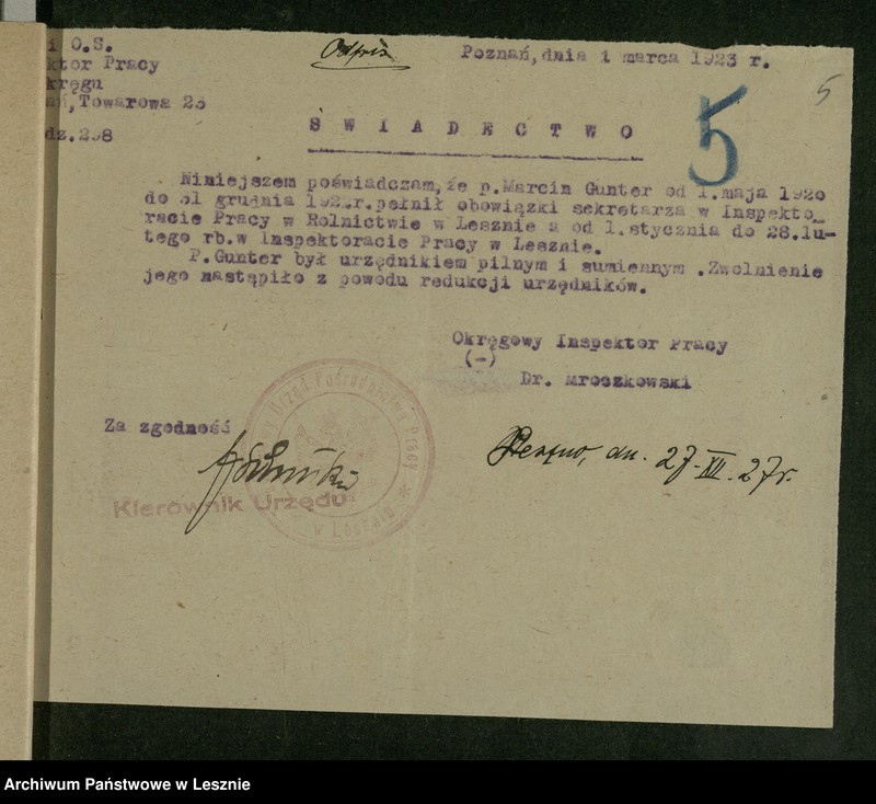 Obraz 7 z jednostki "[Gunter Marcin - akta osobowe]"