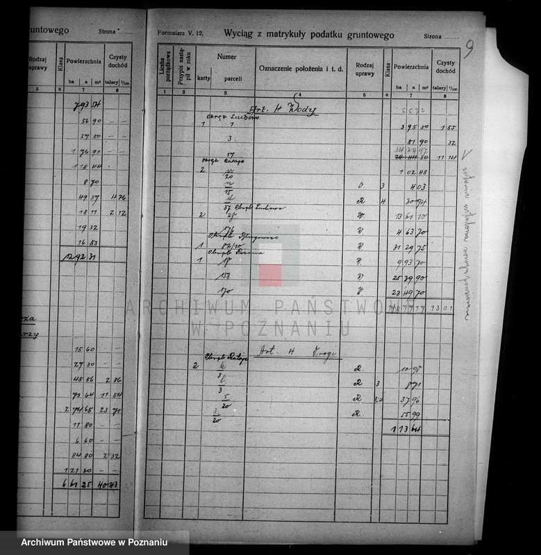 Obraz 13 z jednostki "Rejestr wyłączeń z art. 4 i 5 ustawy o wykonaniu reformy rolnej majątku Łobżenice powiatu wyrzyskiego"