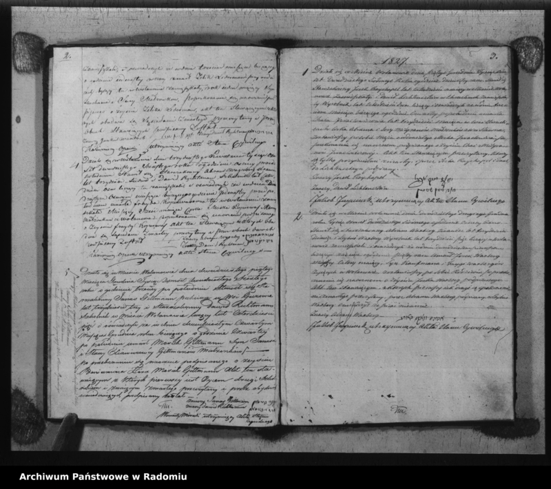 Obraz z jednostki "Akta zeyścia przez Urzędnika Stanu Cywilnego Wyznań Niechrześcijańskich w parafii Wolanów w roku 1826, 1827 utrzymywane"