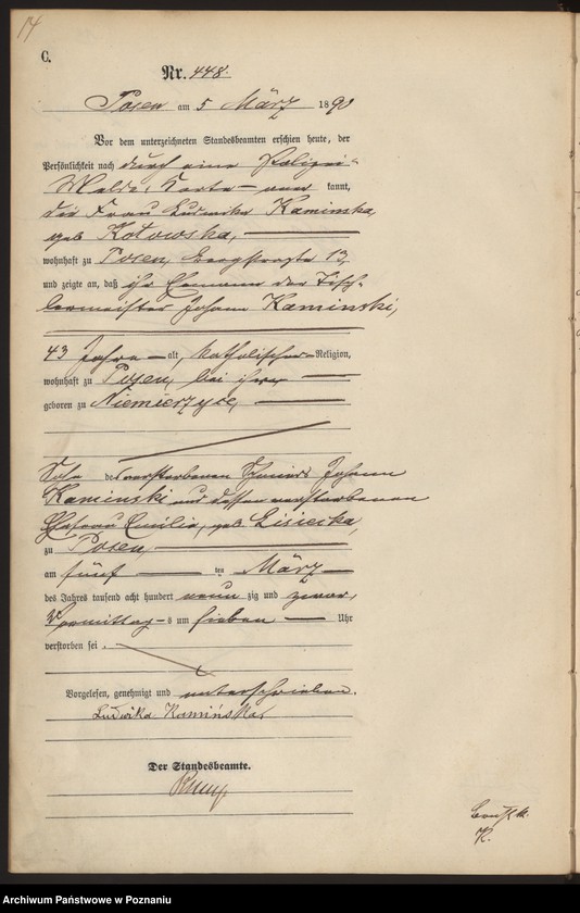 Obraz 17 z jednostki "Księga zgonów t. II"