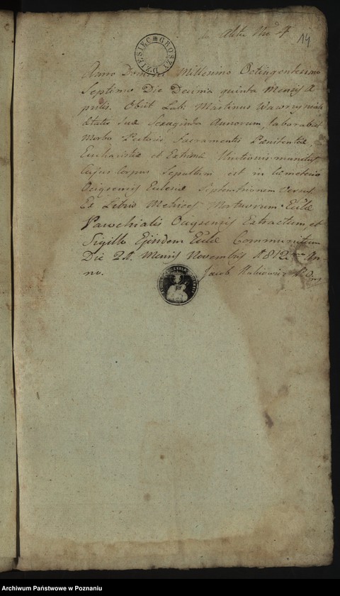 image.from.team "Akta stanu cywilnego Parafii Rzymskokatolickiej Ociąż (pow. ostrowski)"