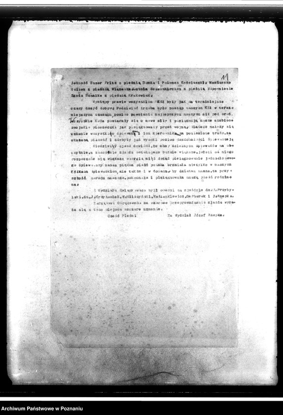 Obraz 14 z jednostki "Spisy kół i zarządów. Czasopisma "Naród"- kilka numerów. Sprawy organizacyjne i finansowe "Wiarus Polski""