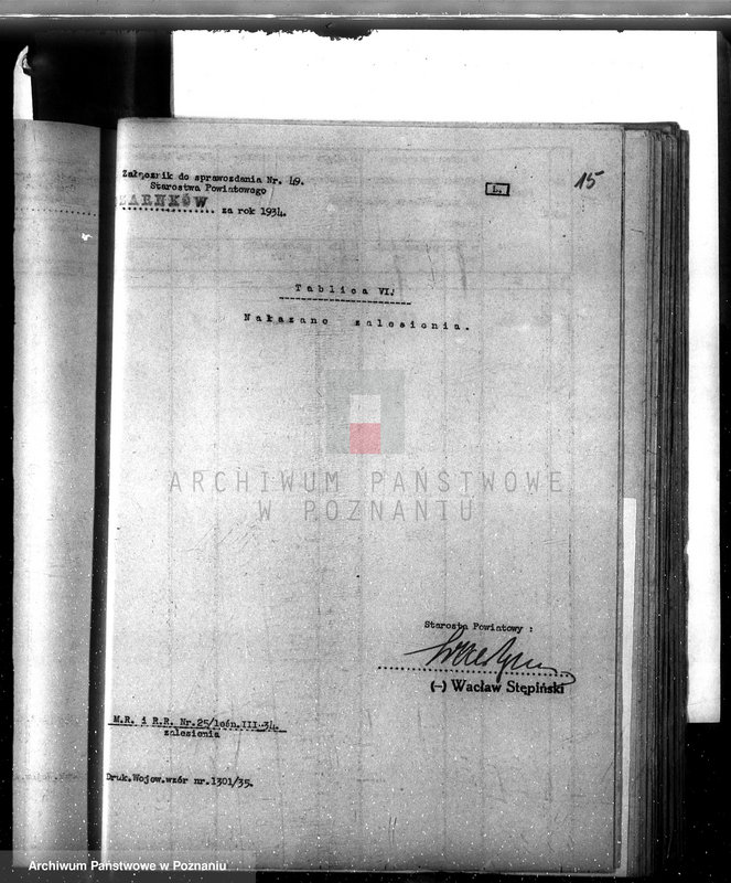 image.from.unit.number "Sprawozdanie z działalności organów ochrony lasów za rok 1934"
