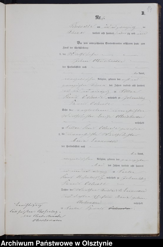 image.from.unit.number "Heiraths-Neben-Register Nr 1 - 23"