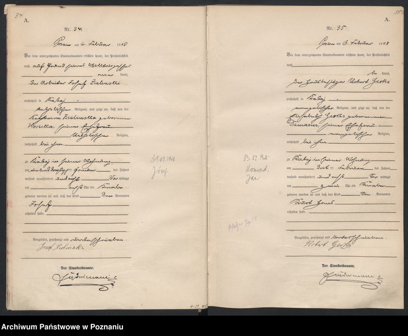 Obraz 20 z jednostki "Księga miejscowa urodzeń"