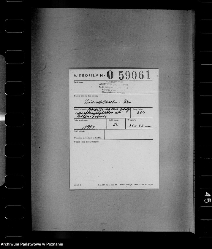 Obraz 2 z jednostki "Abstellung von Gefolgschaftsmitglieder zur Polizei - Reserve"