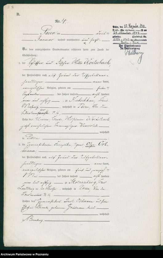 Obraz 9 z jednostki "Księga miejscowa małżeństw tom I"