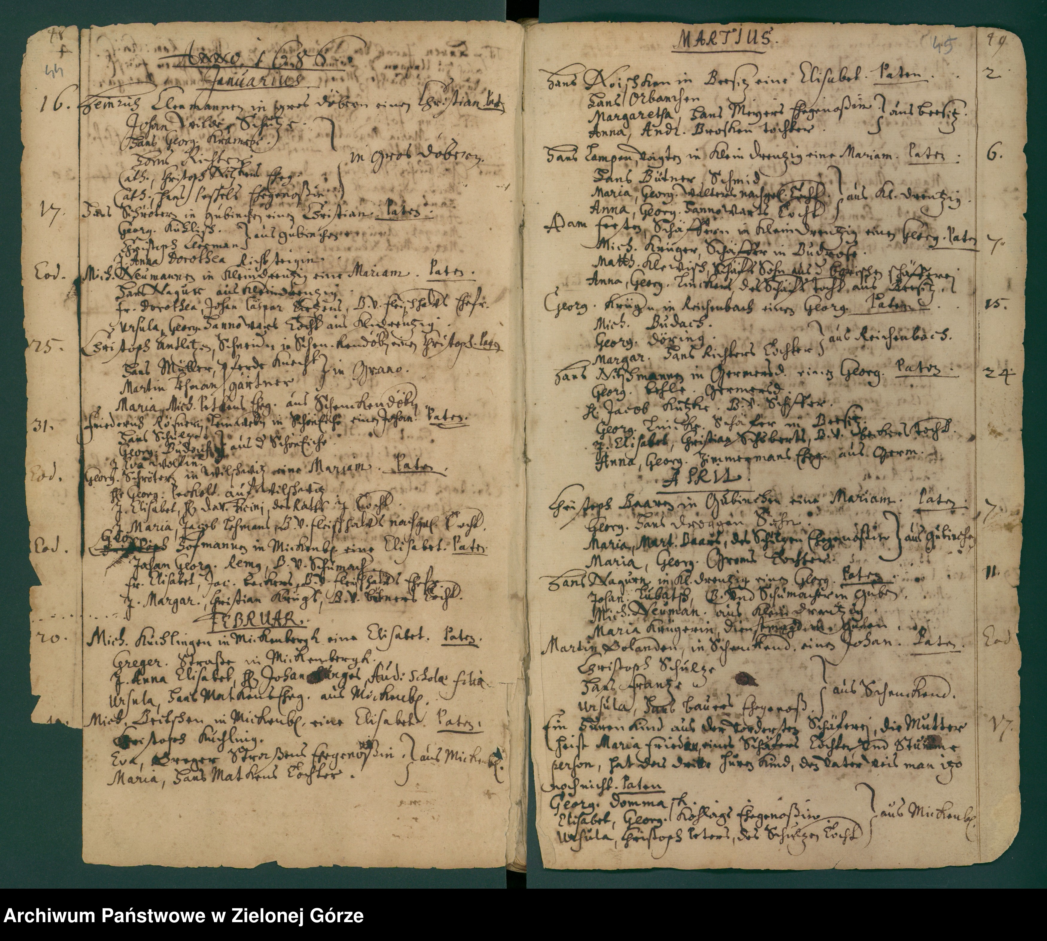 Skan z jednostki: Geburts und Tauf Reg[ister] Klosterkirche zu Guben