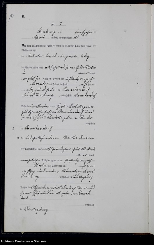 image.from.unit.number "Heiraths-Haupt-Register Nr 1 -64"